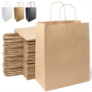 Kraft Paper Shopping Bag with Twisted Handles