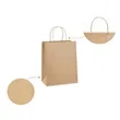 Kraft Paper Shopping Bag with Twisted Handles | https://www.bestnamebadges.com