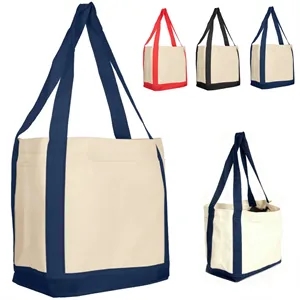 Two Tone Non Woven Tote Bag with Front Pocket