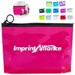 Reusable Clear PVC Travel Toiletry Pouch With Slider | https://www.bestnamebadges.com