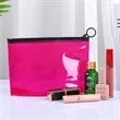 Reusable Clear PVC Travel Toiletry Pouch With Slider | https://www.bestnamebadges.com