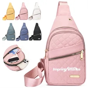 Premium Quilted Crossbody Sling Bag With Adjustable Strap