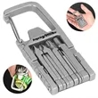 6 In 1 Stainless Steel Carabiner Multi Tool | https://www.bestnamebadges.com