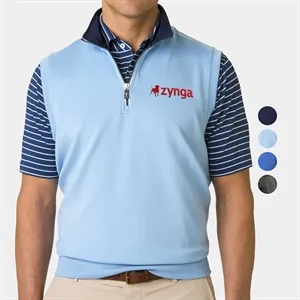 Fairway & Greene® Caves Solid Quarter Zip Golf Vest UPF 50+