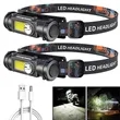 Rechargeable LED Headlamp With Adjustable Strap | https://www.bestnamebadges.com