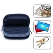 Quilted Diamond Pattern Mini Zippered Coin Purse Key Pouch | https://www.bestnamebadges.com