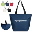 Two Tone Nylon Shopping Tote Bag with Contrast Handles | https://www.bestnamebadges.com