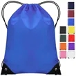 Nylon Drawstring Backpack with Custom Logo | https://www.bestnamebadges.com