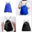 Nylon Drawstring Backpack with Custom Logo | https://www.bestnamebadges.com