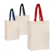 Cotton Tote Bag with Contrast Handles | https://www.bestnamebadges.com