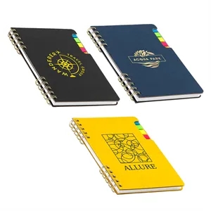 Praxis Recycled Spiral Notebook with Sticky Flags