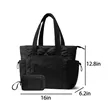 Nylon Color Block Tote Bag Set with Pouch for Everyday Use | https://www.bestnamebadges.com