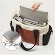 Nylon Color Block Tote Bag Set with Pouch for Everyday Use | https://www.bestnamebadges.com