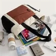 Nylon Color Block Tote Bag Set with Pouch for Everyday Use | https://www.bestnamebadges.com