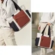 Nylon Color Block Tote Bag Set with Pouch for Everyday Use | https://www.bestnamebadges.com