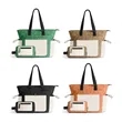 Two Tone Nylon Multi Pocket Tote Bag with Detachable Pouch | https://www.bestnamebadges.com