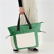 Two Tone Nylon Multi Pocket Tote Bag with Detachable Pouch | https://www.bestnamebadges.com