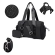 Premium Water-Resistant PU Leather Gym Tote & Pouch Set | https://www.bestnamebadges.com