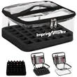 Professional Clear PVC Nail Polish Organizer Carrying Case | https://www.bestnamebadges.com