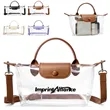 Stadium Approved Fashionable Clear PVC Crossbody Handbag | https://www.bestnamebadges.com