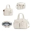 Large Capacity Patterned Diaper Tote Bag With Pacifier Pouch | https://www.bestnamebadges.com