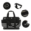 Large Capacity Striped Canvas Stroller Diaper Tote | https://www.bestnamebadges.com