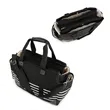 Large Capacity Striped Canvas Stroller Diaper Tote | https://www.bestnamebadges.com