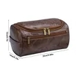 Waterproof PU Leather Large Capacity Toiletry Dopp Kit | https://www.bestnamebadges.com