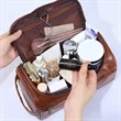 Waterproof PU Leather Large Capacity Toiletry Dopp Kit | https://www.bestnamebadges.com