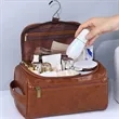 Waterproof PU Leather Large Capacity Toiletry Dopp Kit | https://www.bestnamebadges.com
