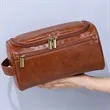 Waterproof PU Leather Large Capacity Toiletry Dopp Kit | https://www.bestnamebadges.com