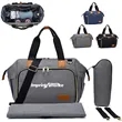 Large Capacity Travel Diaper Tote Bag With Changing Pad | https://www.bestnamebadges.com