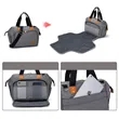 Large Capacity Travel Diaper Tote Bag With Changing Pad | https://www.bestnamebadges.com