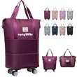 Expandable Rolling Travel Duffel Bag With Detachable Wheels | https://www.bestnamebadges.com