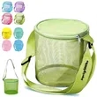 Breathable Mesh Seashell Collecting Bucket Storage Tote Bag | https://www.bestnamebadges.com