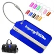 Aluminum Alloy Metal Luggage Tag With Steel Cable Loop | https://www.bestnamebadges.com