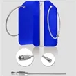 Aluminum Alloy Metal Luggage Tag With Steel Cable Loop | https://www.bestnamebadges.com