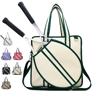 Two Racket Tennis Tote Bag with Large Compartment