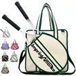 Two Racket Tennis Tote Bag with Large Compartment | https://www.bestnamebadges.com