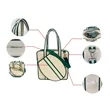 Two Racket Tennis Tote Bag with Large Compartment | https://www.bestnamebadges.com