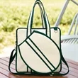 Two Racket Tennis Tote Bag with Large Compartment | https://www.bestnamebadges.com