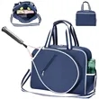 ennis Tote Bag with Racket Pocket and Side Holder | https://www.bestnamebadges.com