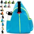 Blue Pickleball Paddle Bag with Large Capacity Design | https://www.bestnamebadges.com