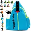 Blue Pickleball Paddle Bag with Large Capacity Design | https://www.bestnamebadges.com