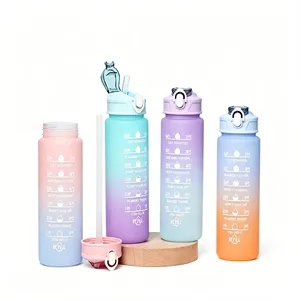 Hot-Sale Gradient-Colored Plastic Water Bottle