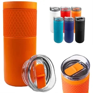 18 oz. Stainless Steel Tumbler with Lid and Custom Logo