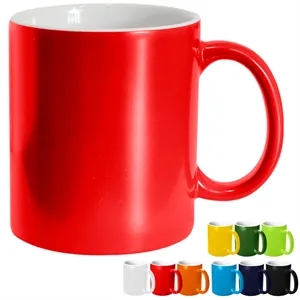 11 oz. Colorful Ceramic Mug with Custom Logo Printing