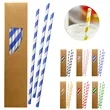 Eco-Friendly Paper Drinking Straw Set with Custom Box | https://www.bestnamebadges.com