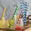 Eco-Friendly Paper Drinking Straw Set with Custom Box | https://www.bestnamebadges.com