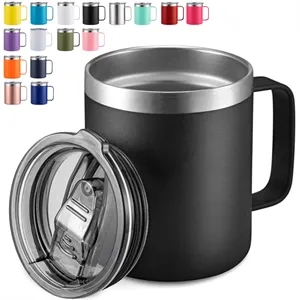 15 oz. Stainless Steel Vacuum Mug with Handle & Lid